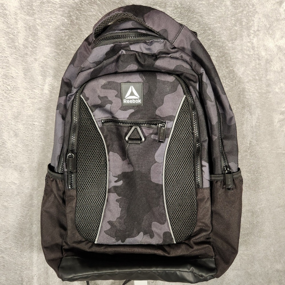 Reebok Backpack Unisex NSZ RUCC3B0392 Gray Camo Laptop Sleeve EUC